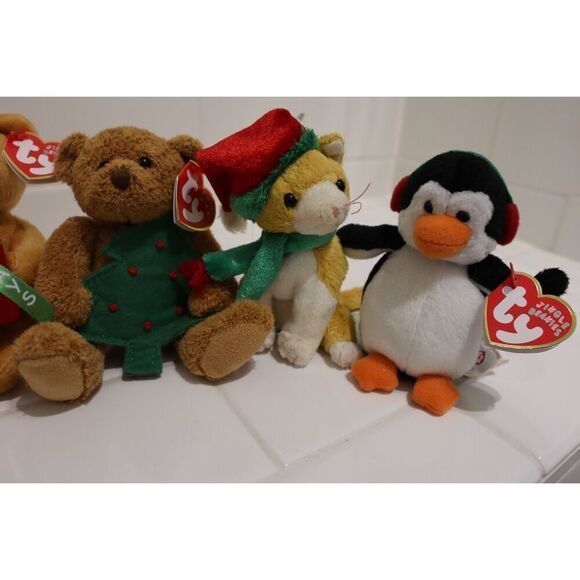 Ty Beanie Babies Jingle Beanies Christmas Teanie Beanies - Picture 4 of 9